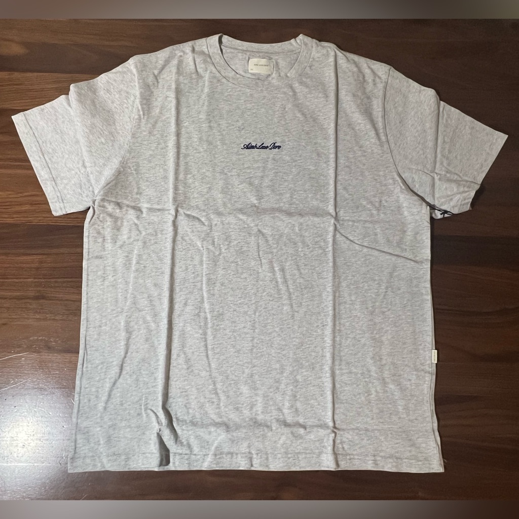 Aime Leon Dore Ald Embroidered Logo Tee Silver Mix Fw24 T-Shirt Men’s Size Xxl.